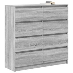 Berkfield Home Sideboard Grey Sonoma 100x35x99 cm Engineered Wood - Size: 100 x 35 x 99 cm - thumbnail 4