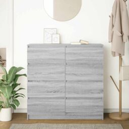 Berkfield Home Sideboard Grey Sonoma 100x35x99 cm Engineered Wood - Size: 100 x 35 x 99 cm - thumbnail 3