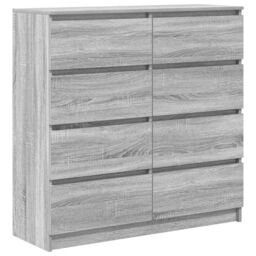 Berkfield Home Sideboard Grey Sonoma 100x35x99 cm Engineered Wood - Size: 100 x 35 x 99 cm - thumbnail 2