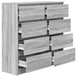 Berkfield Home Sideboard Grey Sonoma 100x35x99 cm Engineered Wood - Size: 100 x 35 x 99 cm - thumbnail 5