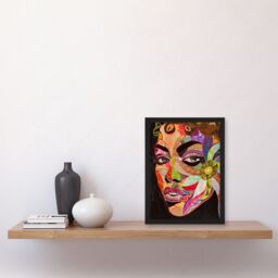 Artery8 Abstract Colourful Woman Portrait Mosaic Artwork Framed Art Print - Size: A4 - thumbnail 4
