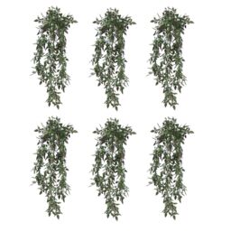Leaf Artificial Hanging Trailing Plant UV Fire Resistant Angel Plant 76cm Pack of 6 in Green - thumbnail 1