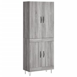 Berkfield Home Highboard Grey Sonoma 69.5x34x180 cm Engineered Wood - thumbnail 2