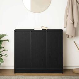 Berkfield Home Sideboard Black Oak 85x34x76 cm Engineered Wood - Size: 85 x 34 x 76 cm - thumbnail 3