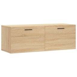 Berkfield Home Wall Cabinet Sonoma Oak 100x36.5x35 cm Engineered Wood in Brown - thumbnail 2
