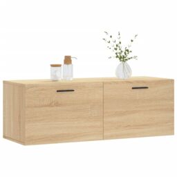 Berkfield Home Wall Cabinet Sonoma Oak 100x36.5x35 cm Engineered Wood in Brown - thumbnail 3