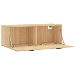 Berkfield Home Wall Cabinet Sonoma Oak 100x36.5x35 cm Engineered Wood in Brown - thumbnail 6