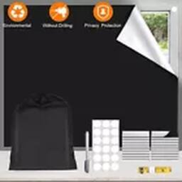 Havendro Portable Blackout Curtains - Travel Window Blind in Black - thumbnail 2
