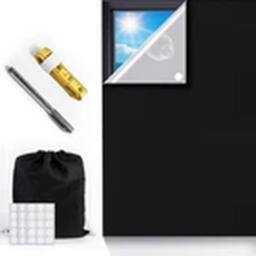 Havendro Portable Blackout Curtains - Travel Window Blind in Black - thumbnail 1
