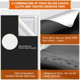 Havendro Portable Blackout Curtains - Travel Window Blind in Black - thumbnail 5