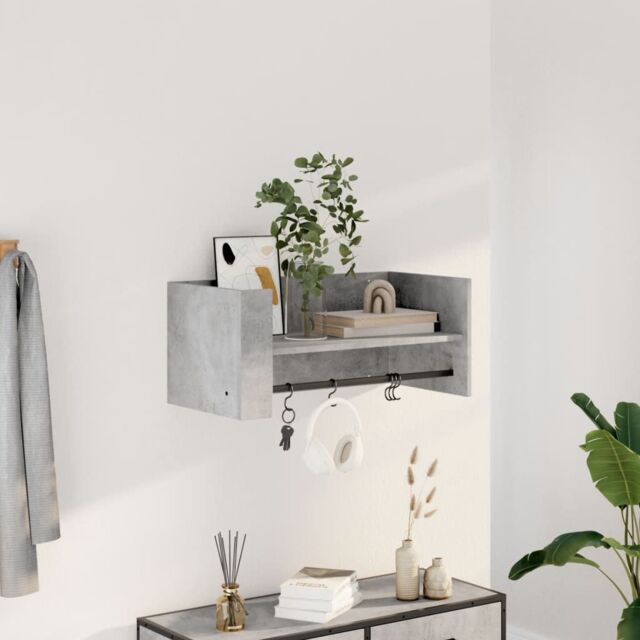 Berkfield Home Wall Shelf Concrete Grey 70.5x35x30.5 cm Engineered Wood - image 1