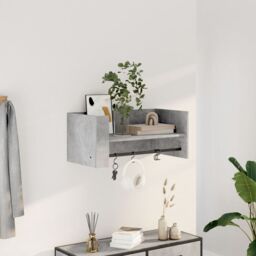 Berkfield Home Wall Shelf Concrete Grey 70.5x35x30.5 cm Engineered Wood - thumbnail 1