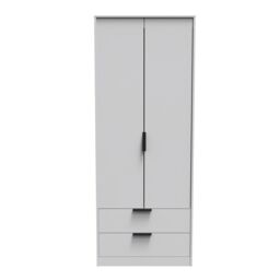 Ready Assembled 2 U Fuji 2 Door 2 Drawer Wardrobe (Ready Assembled) in Light Grey - thumbnail 1
