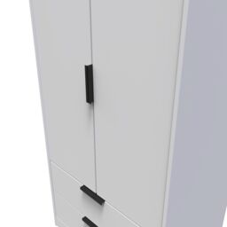 Ready Assembled 2 U Fuji 2 Door 2 Drawer Wardrobe (Ready Assembled) in Light Grey - thumbnail 4
