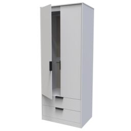Ready Assembled 2 U Fuji 2 Door 2 Drawer Wardrobe (Ready Assembled) in Light Grey - thumbnail 5