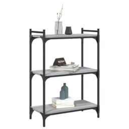 Berkfield Home Bookcase 3-Tier Grey Sonoma 60x30x86 cm Engineered Wood - Size: 60 x 30 x 86 cm - thumbnail 3