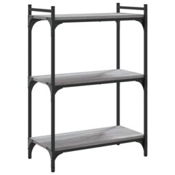 Berkfield Home Bookcase 3-Tier Grey Sonoma 60x30x86 cm Engineered Wood - Size: 60 x 30 x 86 cm - thumbnail 6