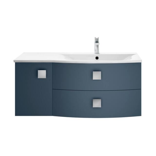Balterley Gentleshaw 1 Door 2 Drawer Right-Hand Vanity Basin Unit, 1000mm in Blue - image 1