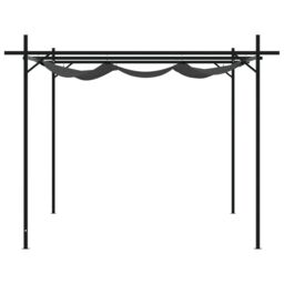 Berkfield Home Pergola with Retractable Roof Anthracite 395x292x230 cm in Black - Size: 395 x 292 x 230 cm - thumbnail 4