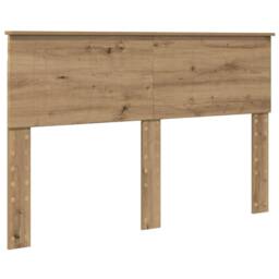Berkfield Home Bed Frame Artisian Oak 140 x 190 cm Solid Pine Wood in Brown - thumbnail 6