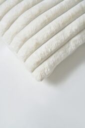 BHS Jumbo Cord with Plain Velvet Backing Cushion in Cream - Size: 45 cm x 45 cm - thumbnail 3