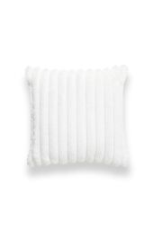 BHS Jumbo Cord with Plain Velvet Backing Cushion in Cream - Size: 45 cm x 45 cm - thumbnail 2