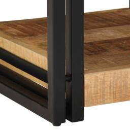 Berkfield Home Bedside Cabinet 40x40x50 cm Solid Rough Wood Mango in Brown - Size: 40 x 40 x 50 cm - thumbnail 8