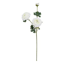 Hill Interiors The Natural Garden Collection Ranunculus Artificial Flower in White - thumbnail 1