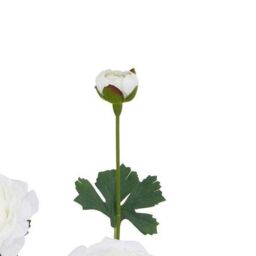 Hill Interiors The Natural Garden Collection Ranunculus Artificial Flower in White - thumbnail 4