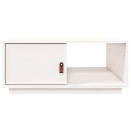 Berkfield Home Coffee Table White 80x50x35.5 cm Solid Wood Pine - thumbnail 6