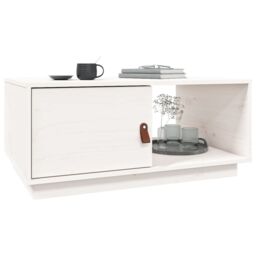 Berkfield Home Coffee Table White 80x50x35.5 cm Solid Wood Pine - thumbnail 4