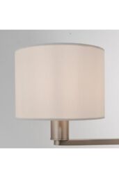 Netlighting Daley 3 Light Multi Arm Ceiling Pendant Matt Nickel Vintage White Silk Effect E14 - thumbnail 3