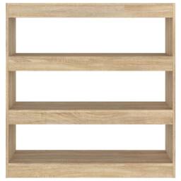 Berkfield Home Book Cabinet/Room Divider Sonoma Oak 100x30x103 cm in Light Tan - Size: 100 x 30 x 103 cm - thumbnail 3