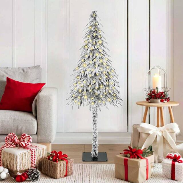 Berkfield Home Christmas Tree with 150 LEDs White 120 cm PE & Steel - image 1
