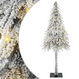 Berkfield Home Christmas Tree with 150 LEDs White 120 cm PE & Steel - thumbnail 2
