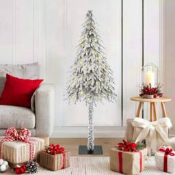 Berkfield Home Christmas Tree with 150 LEDs White 120 cm PE & Steel
