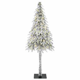 Berkfield Home Christmas Tree with 150 LEDs White 120 cm PE & Steel - thumbnail 3