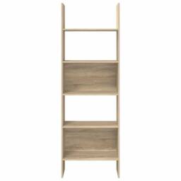 Berkfield Home Modern Book Cabinet Sonoma Oak 60x35x180 cm Engineered Wood in Light Tan - Size: 60 x 35 x 180 cm - thumbnail 5