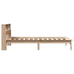 Berkfield Home Bookcase Bed without Mattress 75x190 cm Small Single Solid Wood Pine in Light Brown - thumbnail 5