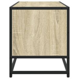 Berkfield Home TV Cabinet Sonoma Oak 80x34.5x40 cm Engineered Wood & Metal in Brown - thumbnail 5