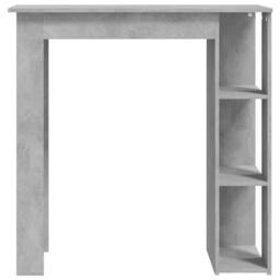 Berkfield Home Modern Bar Table with Shelf Concrete Grey 102x50x103.5 cm Enginee