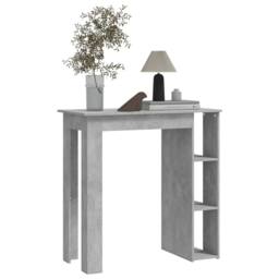 Berkfield Home Modern Bar Table with Shelf Concrete Grey 102x50x103.5 cm Enginee - thumbnail 5
