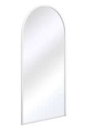 "MirrorOutlet White Metal Framed Arched Garden Wall Mirror 63"" X 31"" (160CM X 80CM) - Size: 1 Pack" - thumbnail 6