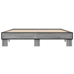 Berkfield Home Bed Frame without Mattress Grey Sonoma 150x200 cm King Size - thumbnail 4