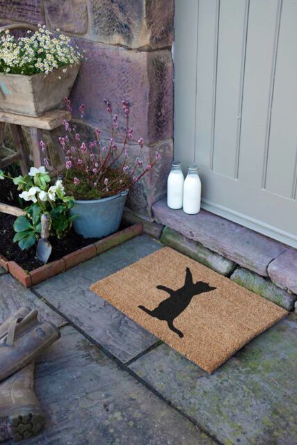 Artsy Mats Cat On Two Legs Doormat - Regular 60x40cm in Black - Size: 40 cm x 60 cm - image 1