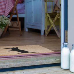 Artsy Mats Cat On Two Legs Doormat - Regular 60x40cm in Black - Size: 40 cm x 60 cm - thumbnail 3