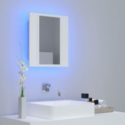 Berkfield Home LED Bathroom Mirror Cabinet White 40x12x45 cm - Size: 40 x 12 x 45 cm - thumbnail 3