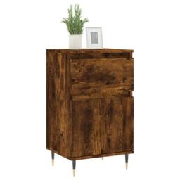 Berkfield Home Sideboard Smoked Oak 40x35x70 cm Engineered Wood in Brown - Size: 40 x 35 x 70 cm - thumbnail 1