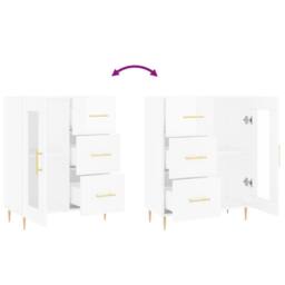 Berkfield Home Sideboard High Gloss White 69.5x34x90 cm Engineered Wood - thumbnail 9