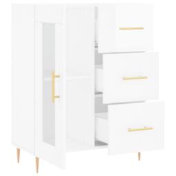 Berkfield Home Sideboard High Gloss White 69.5x34x90 cm Engineered Wood - thumbnail 6